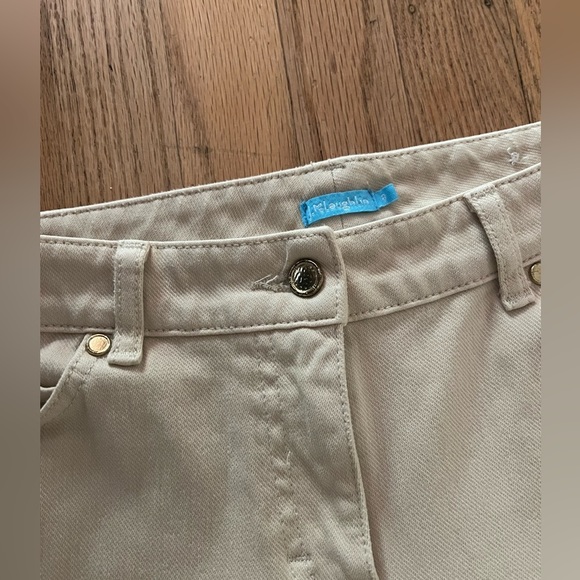 J McLaughlin women’s cream jeans with gold button and tabs - size 8 - Picture 5 of 5